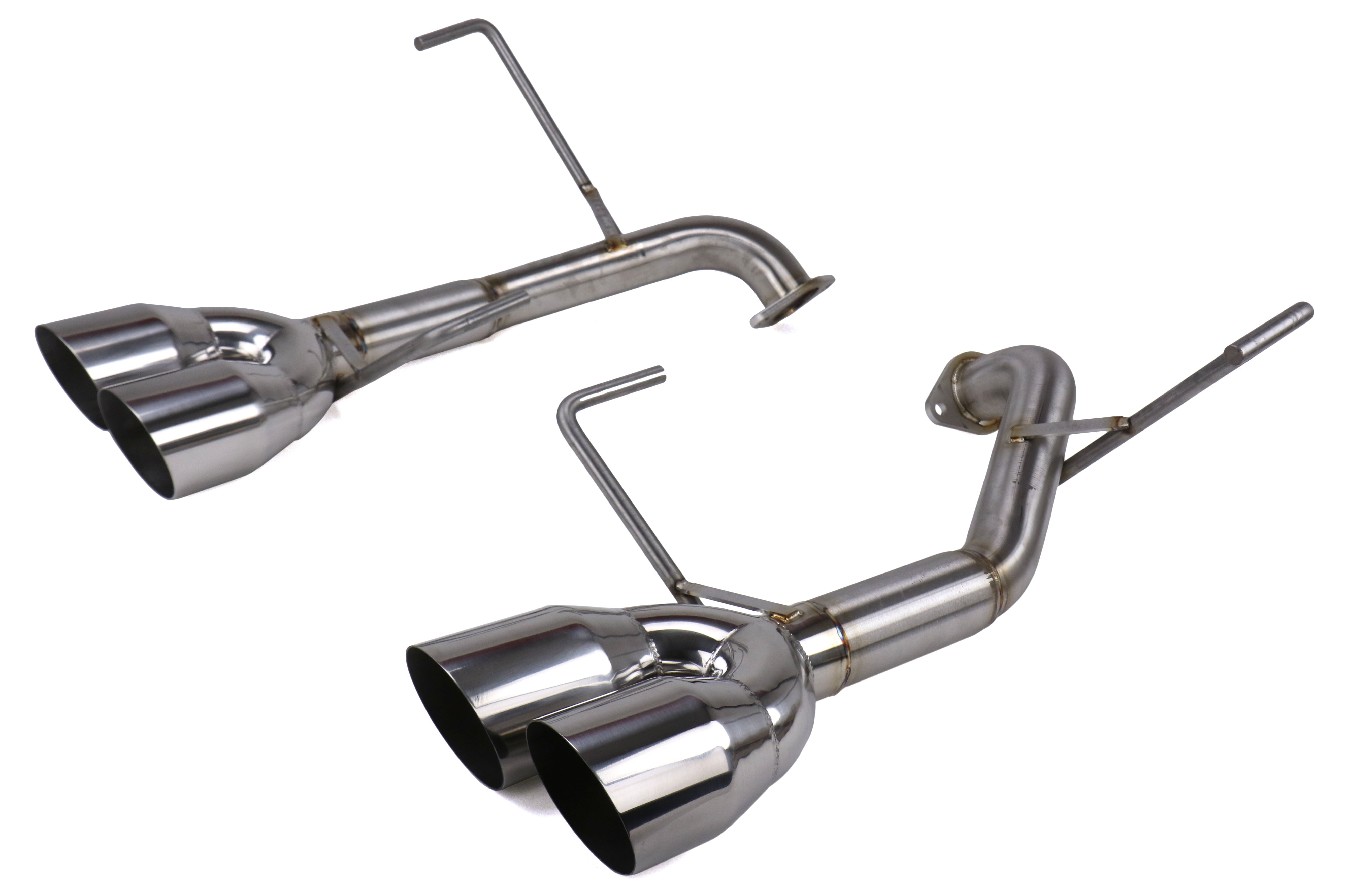 Nameless Performance Muffler Delete Polished Single Wall Tips - 2015-2021 Subaru WRX / 2015-2018 STI